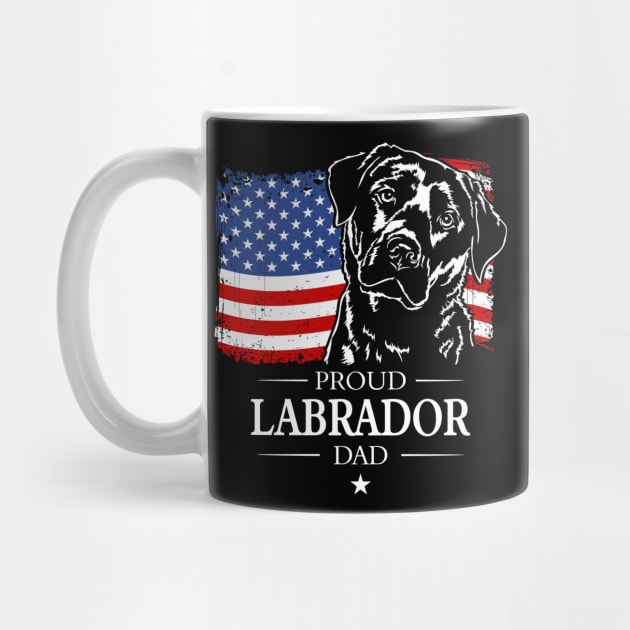 Proud Labrador Dad American Flag patriotic dog by wilsigns